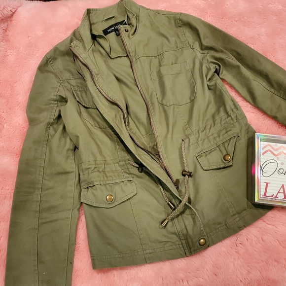 Military green sinch waist jacket - Picture 5 of 15